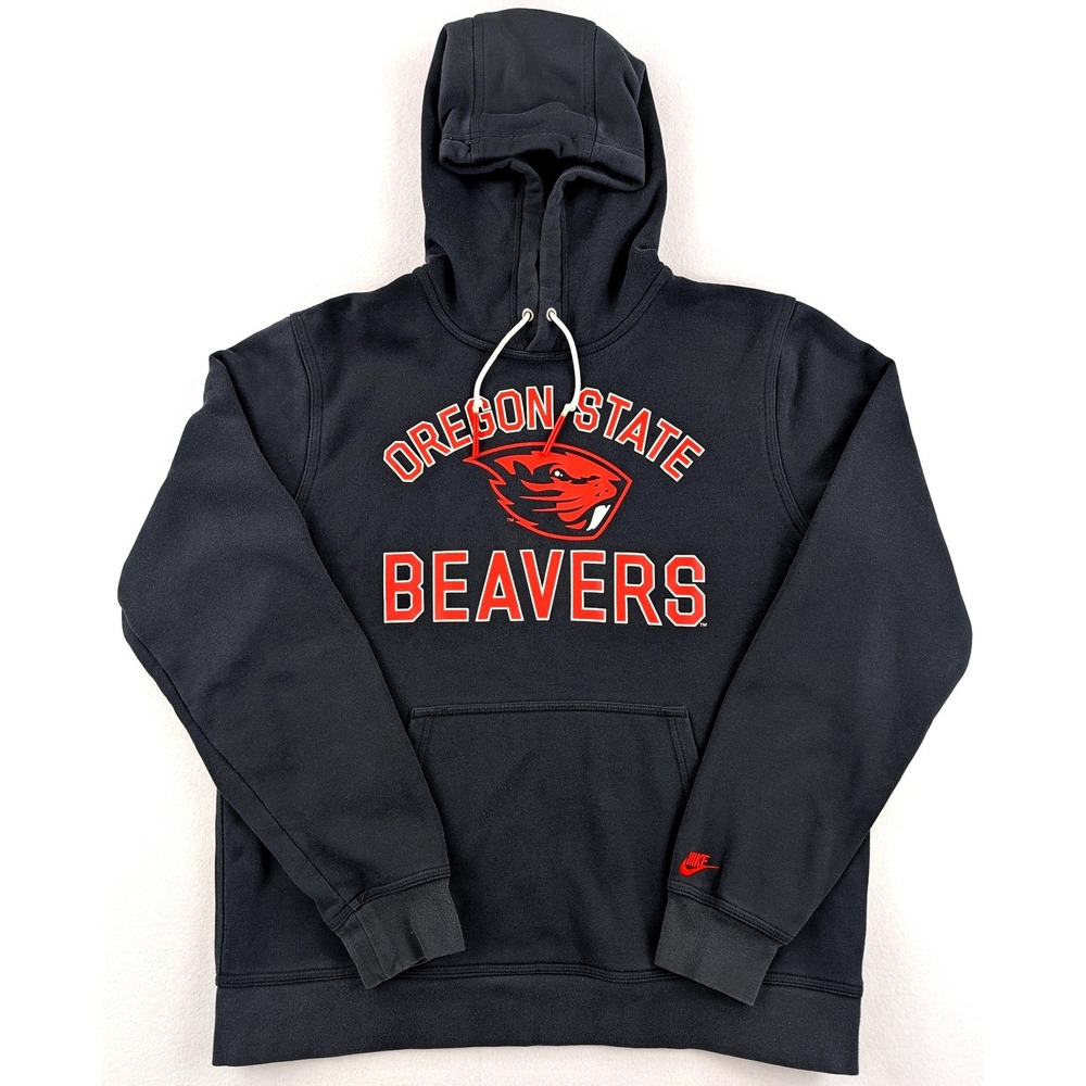 2014 Nike Oregon State Beavers NCAA Fleece Pullover Hoodie Mens L Black